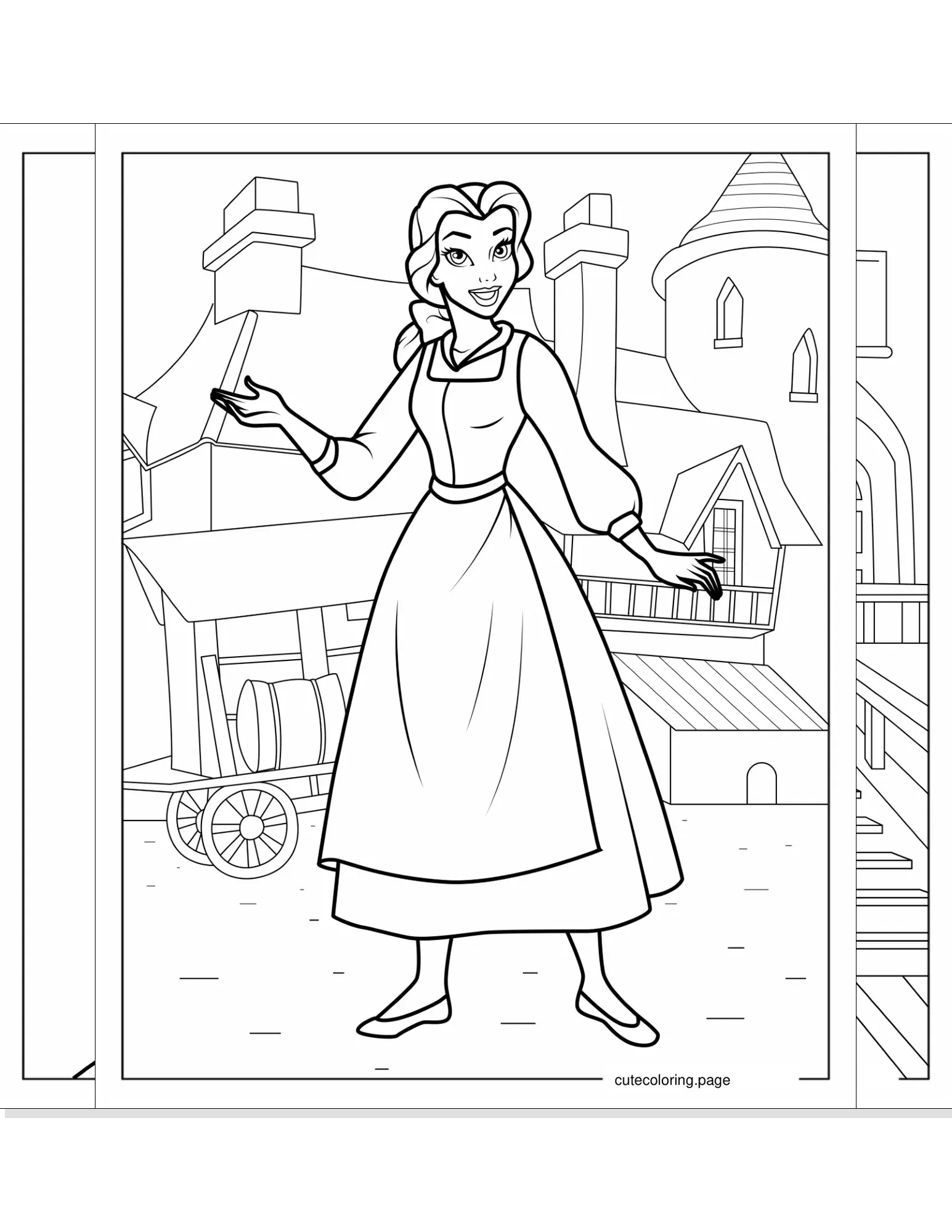 belle coloring pages coloring page