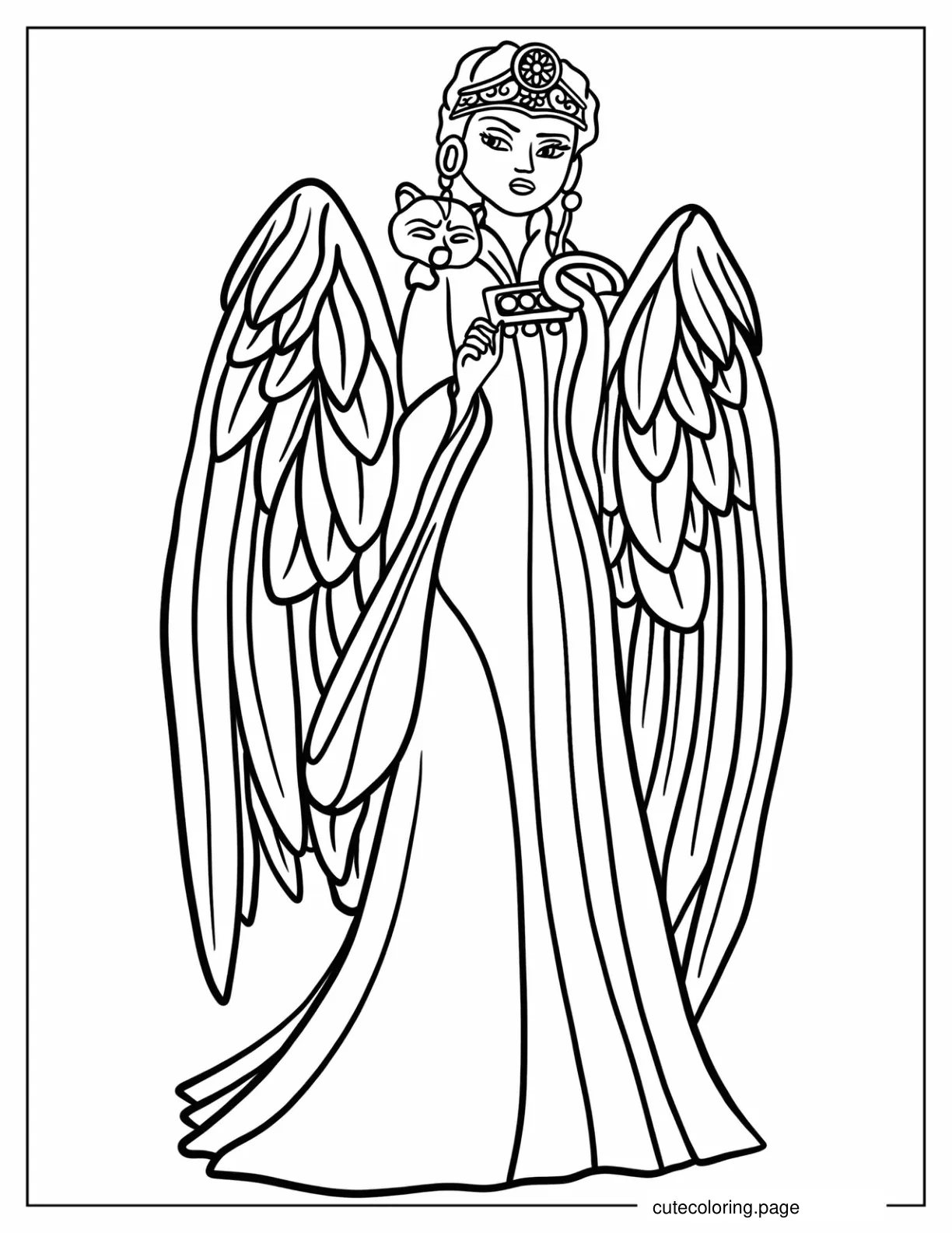 Detailed Chatana Outline Coloring Page coloring page