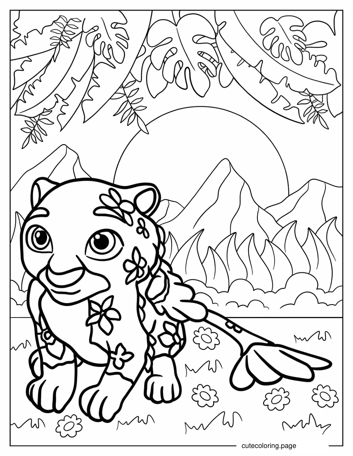 Elena As A Baby Jaquin In The Garden coloring page