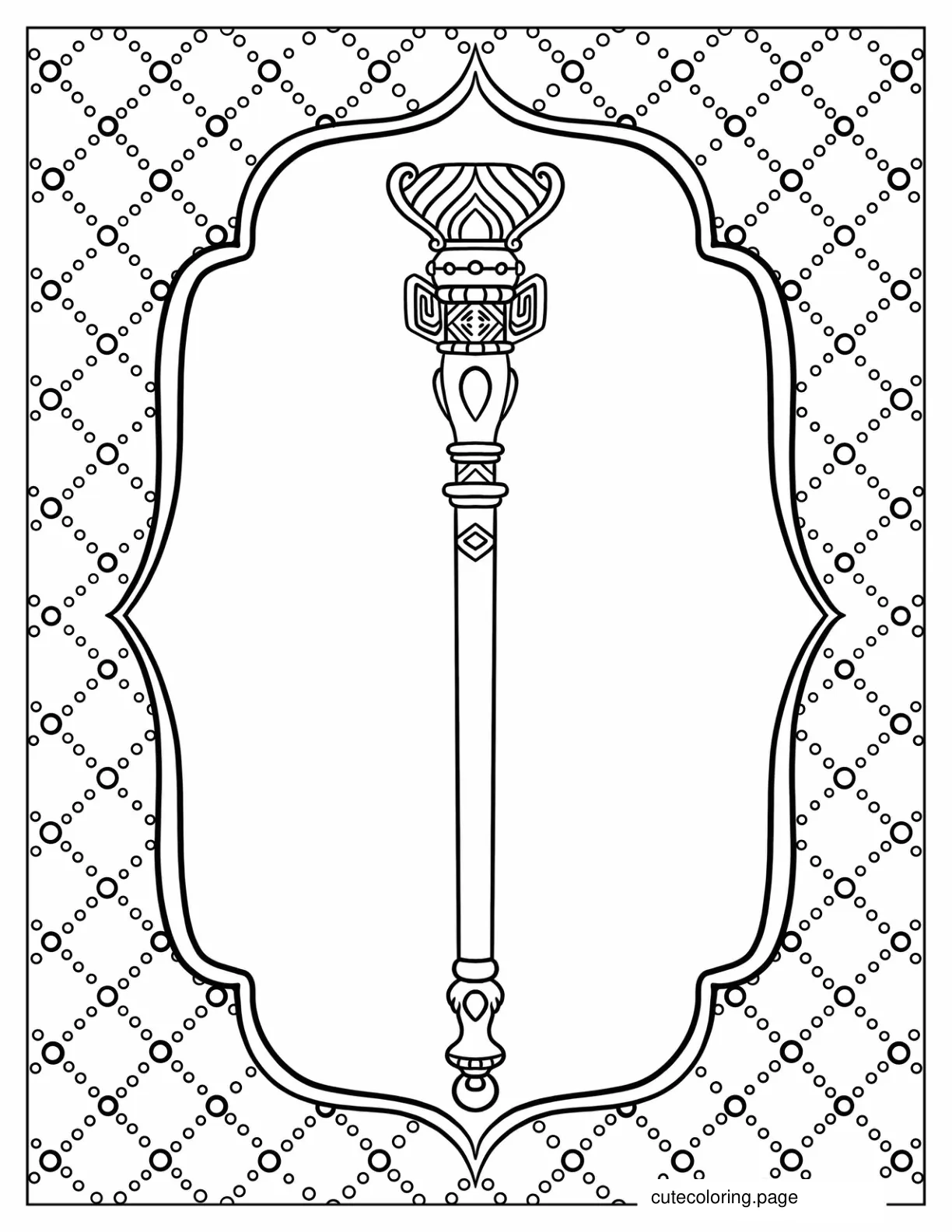 Elena Of Avalor_s Magical Scepter Coloring Page coloring page