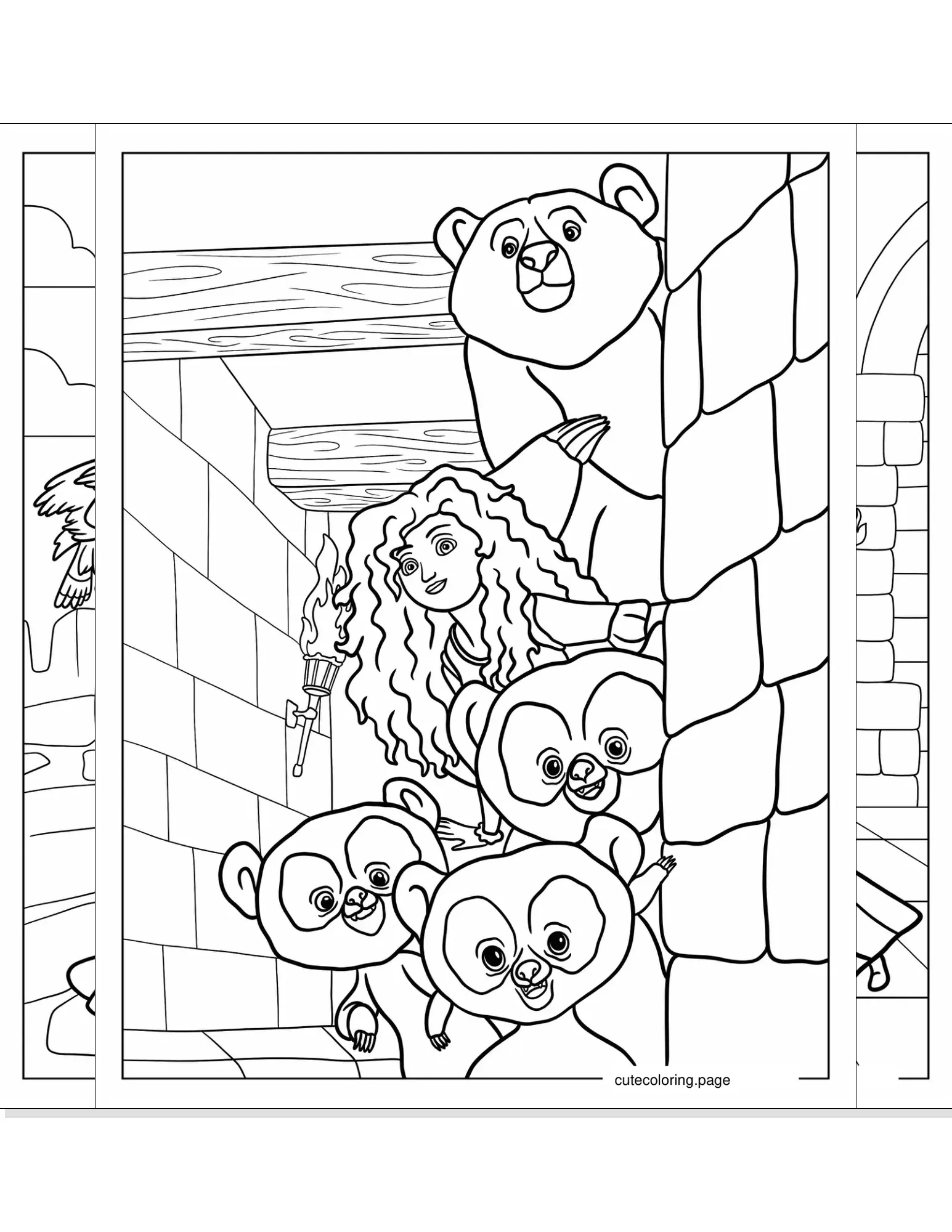 merida coloring pages coloring page