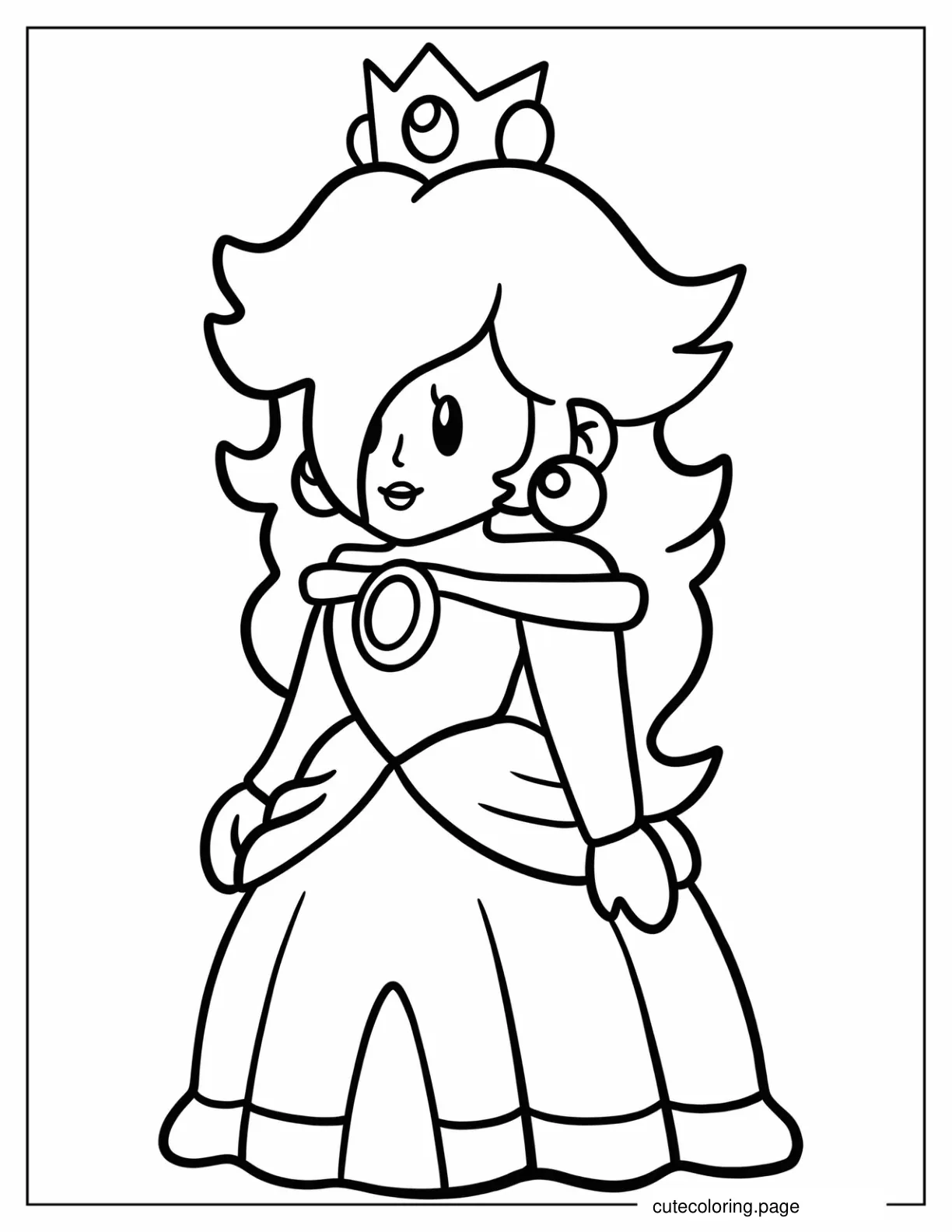 Simple Rosalina Coloring Sheet For Preschoolers coloring page